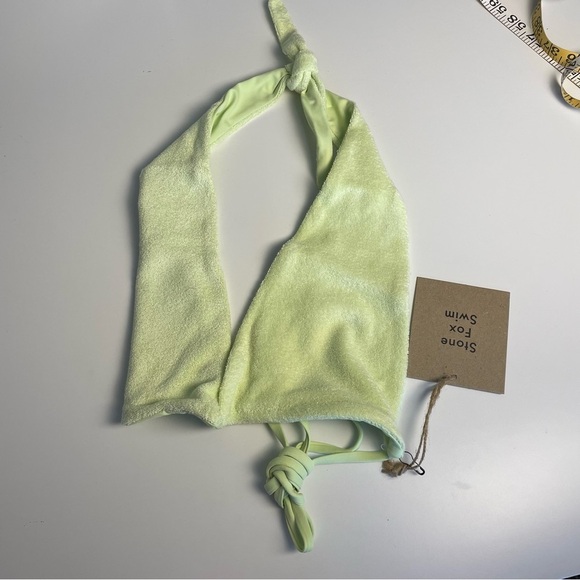 Stone Fox Swim Free People Bikini Top Rico Top in Pomelo Large Terry Cloth Boho - Picture 7 of 10